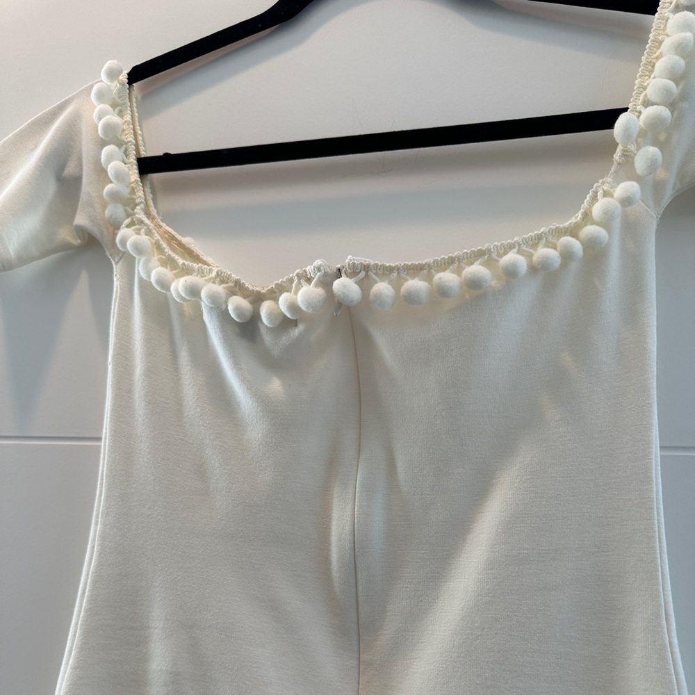 For Love & Lemons White Off-Shoulder Bodycon Mini Dress XS - Picture 11 of 13